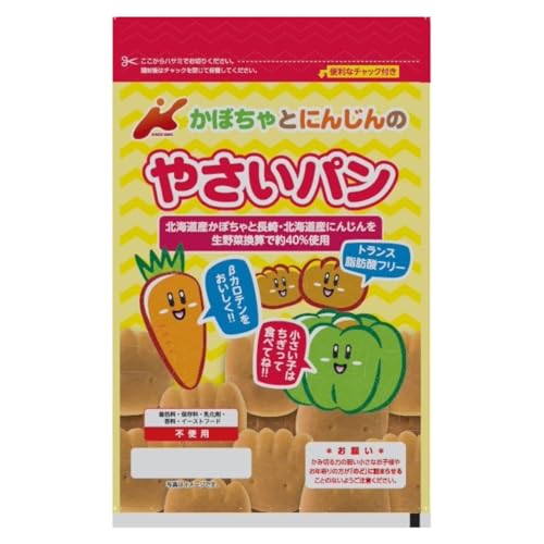 カネ増製菓 かぼちゃとにんじんのやさいパン 45g（カネ増製菓